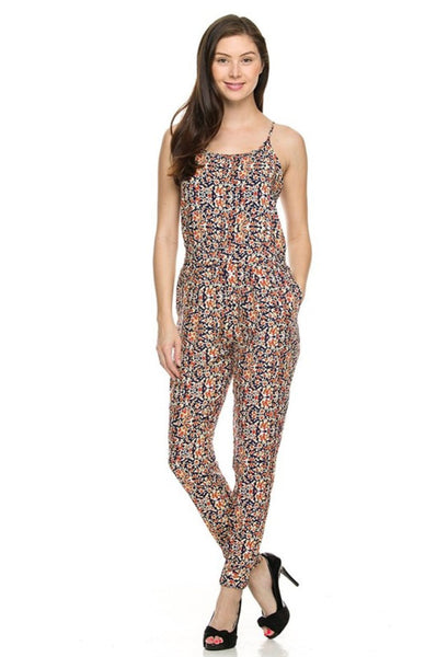 Sleeveless Abstract Print Slim Fit Jumpsuit – BodiLove Fashion Store