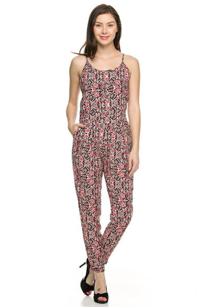 Sleeveless Abstract Print Slim Fit Jumpsuit – BodiLove Fashion Store