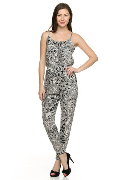 Sleeveless Abstract Print Slim Fit Jumpsuit – BodiLove Fashion Store