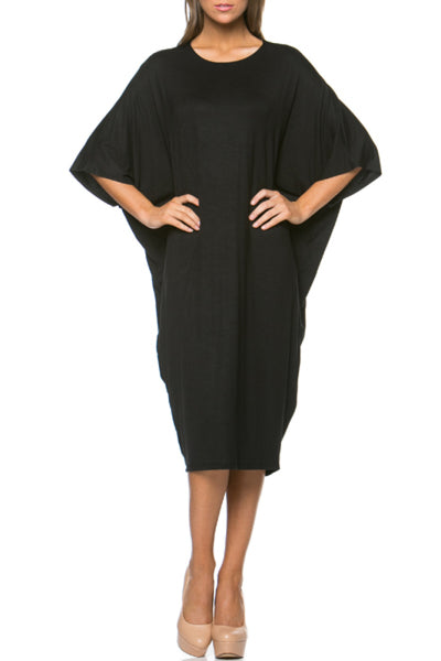 Oversize Kimono Sleeve T-Shirt Midi Dress – BodiLove Fashion Store
