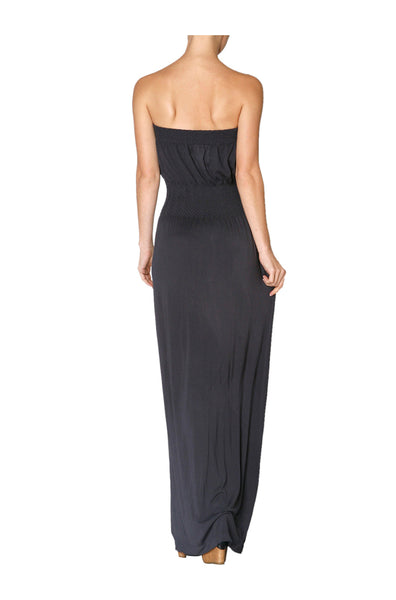 Strapless Maxi Dress With Smocked Waistline – BodiLove Fashion Store