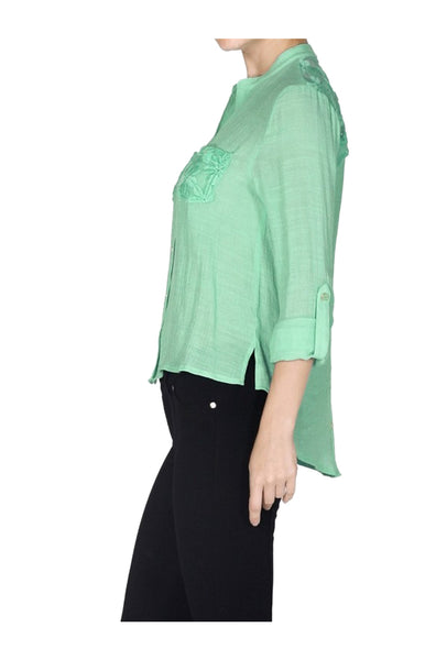 Long Sleeve Lace Back Blouse W/ Back Button Detail – BodiLove Fashion Store