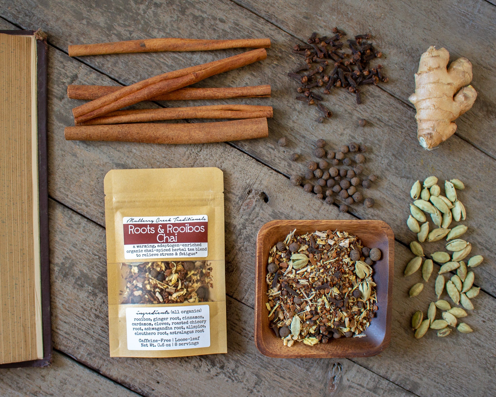 Roots &amp; Rooibos Chai - a warming, adaptogen-enriched, chai-spiced tea ...