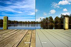 Before/After Comparison - 30ft. x 10ft. Fixed Dock