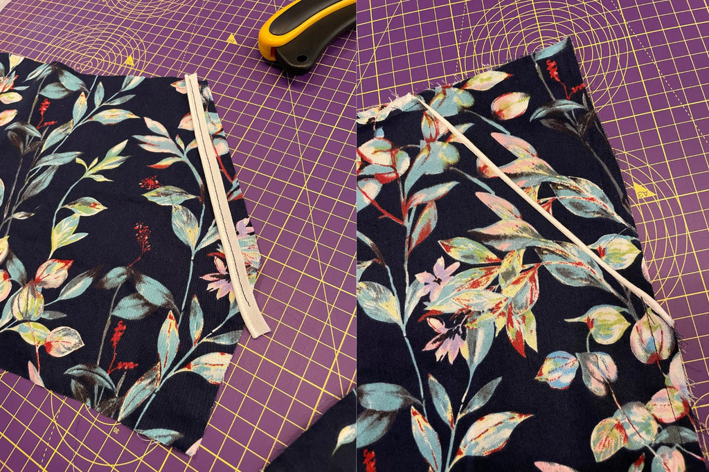 adding piping to pockets on the shorts