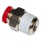 C01250428-10PACK : Norgren Straight adaptor, 3mm internal hex, 14mm external hex, 4mm tube O/D, 1/4 ISO R thread