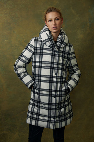 Quinn Puffer Jacket in Check at Cable Melbourne