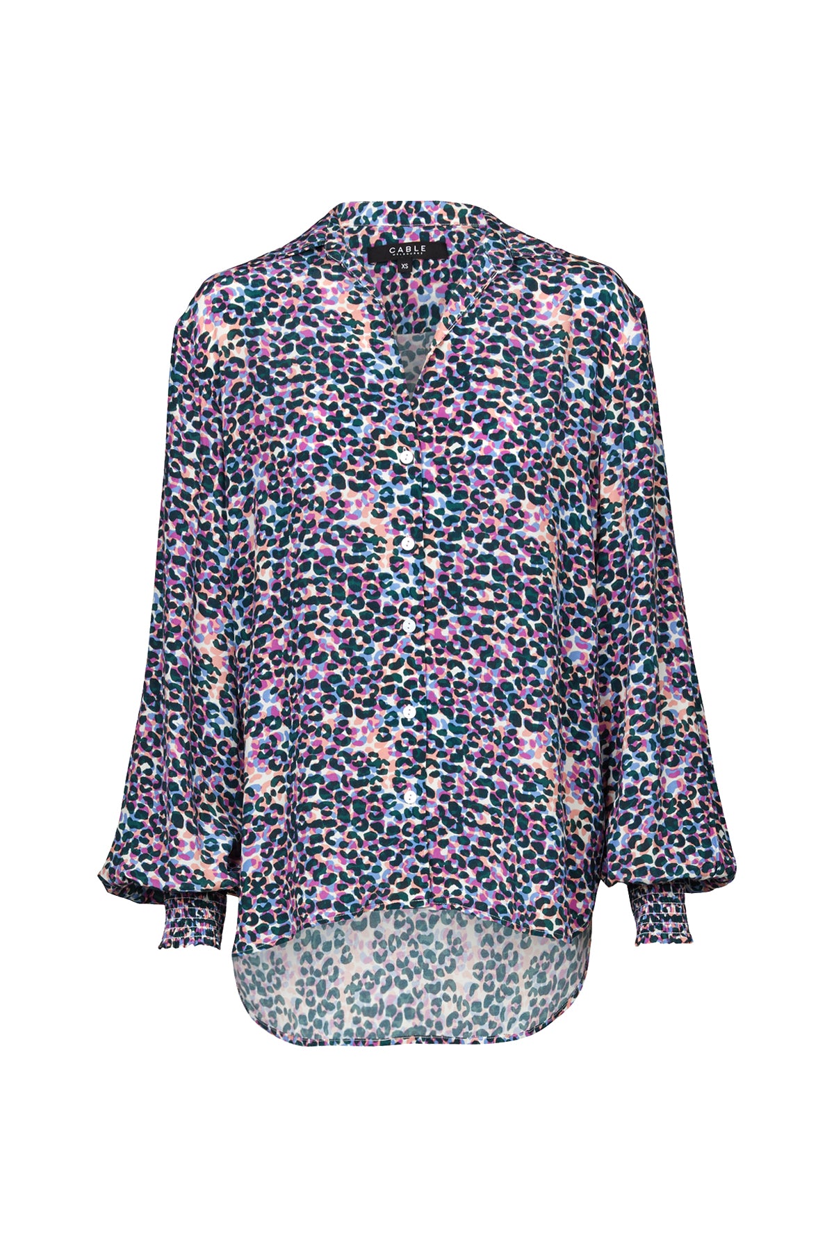 Amalie Relaxed Button Blouse - Confetti – Cable Melbourne