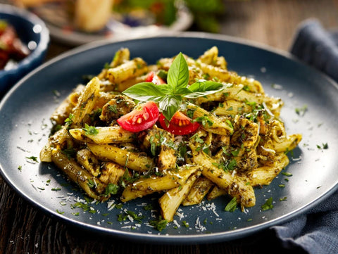 penne pesto e pomodorini