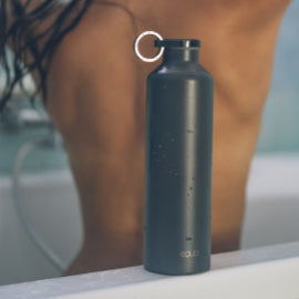 Dark Grey Smart Water Bottle Insulated Stainless Steel by EQUA – EQUA -  Sustainable Water Bottles