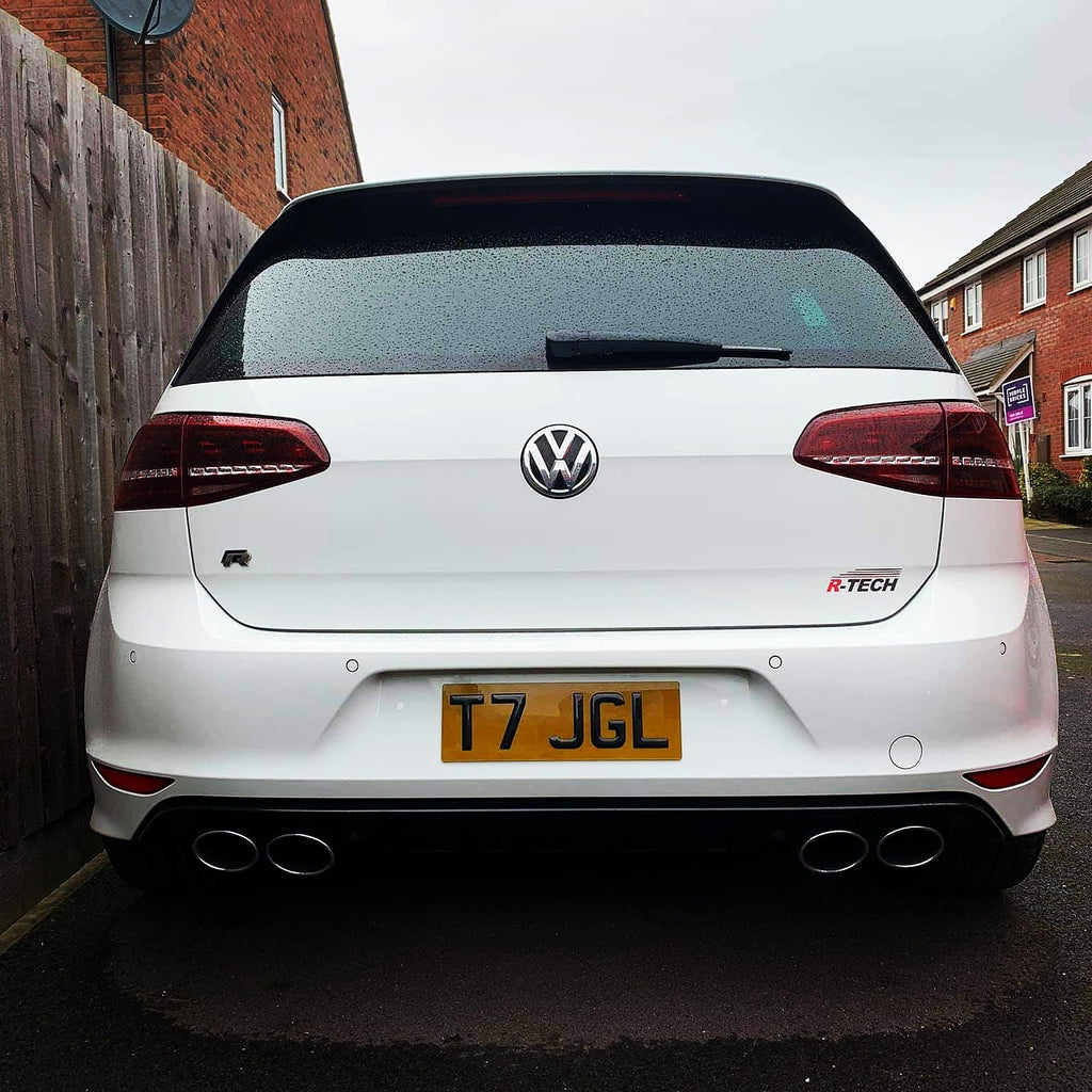 MK7 Golf R with short tinted gel plates – Delta Plates
