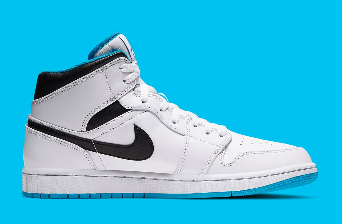 air jordan 1 mid white laser