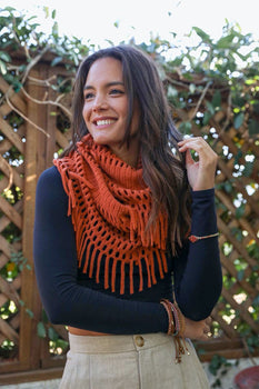 Leto Collection Tassel Trim Blanket Scarf