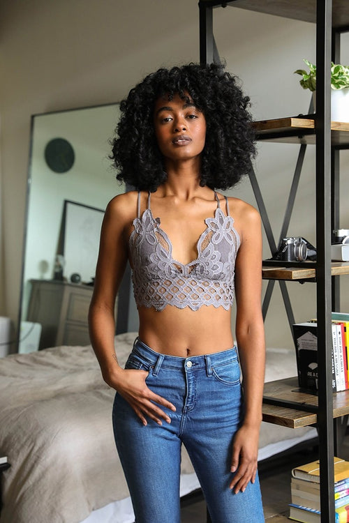 Leto Collection - Crochet Daisy Longline Bralette $29 – Thank you