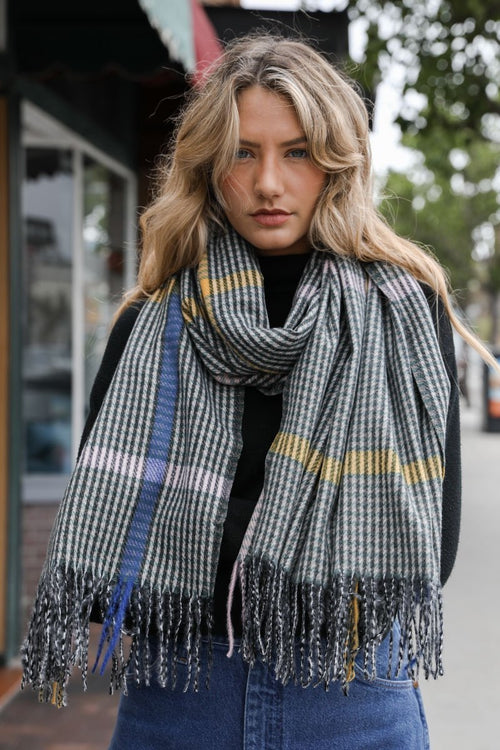 Leto Collection Tassel Trim Blanket Scarf