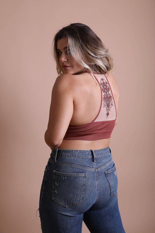 Plus Size Tattoo Back Bralette – Thank you