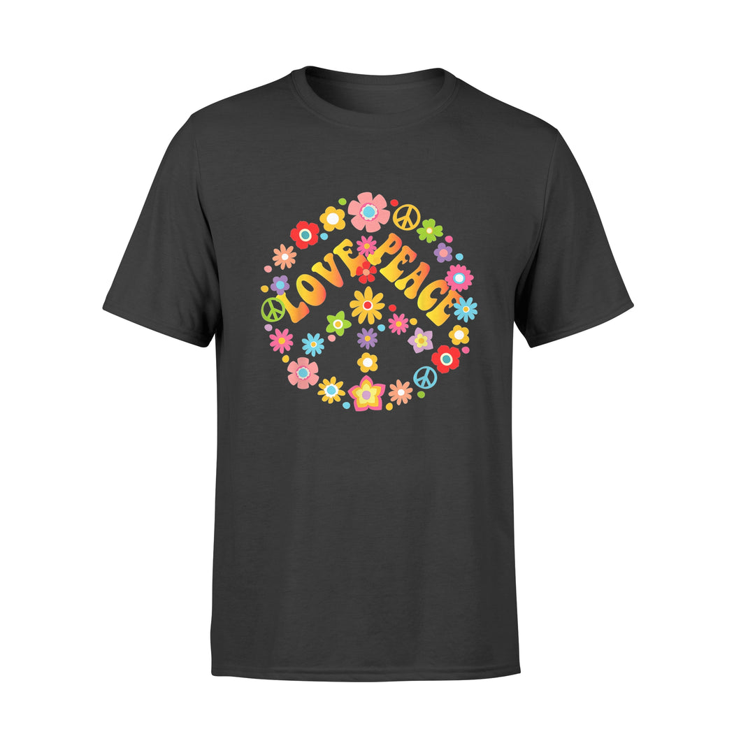 Tie Dye Hippie Shirt Peace Sign Love 60s 70s - Standard T-shirt