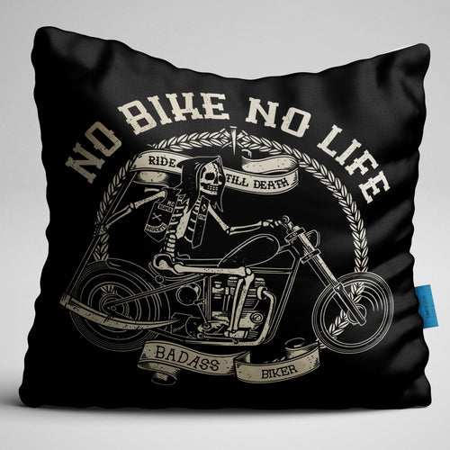 Biker Motorcycle Lover No Bike No Ride Till Death Biker Gifts To Husband Friends Brother - Home Decor Pillow