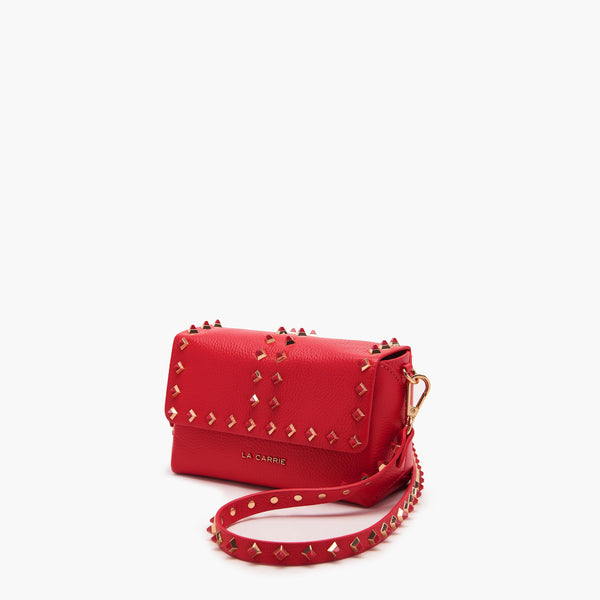 Red Valentino Leather Shoulder Bag In Fuxia