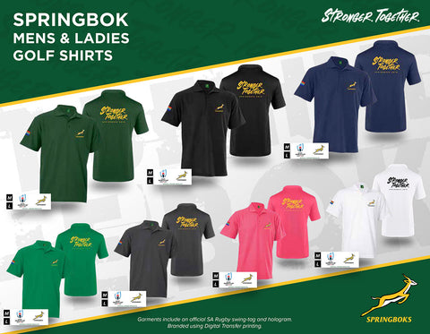 springbok supporter shirts