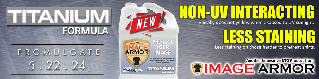 image armor new titanium pretreatment for uv resistant garments and dtg printing on light and dark shirts
