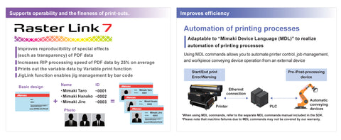 Mimaki, Raster Link7, UV flatbed