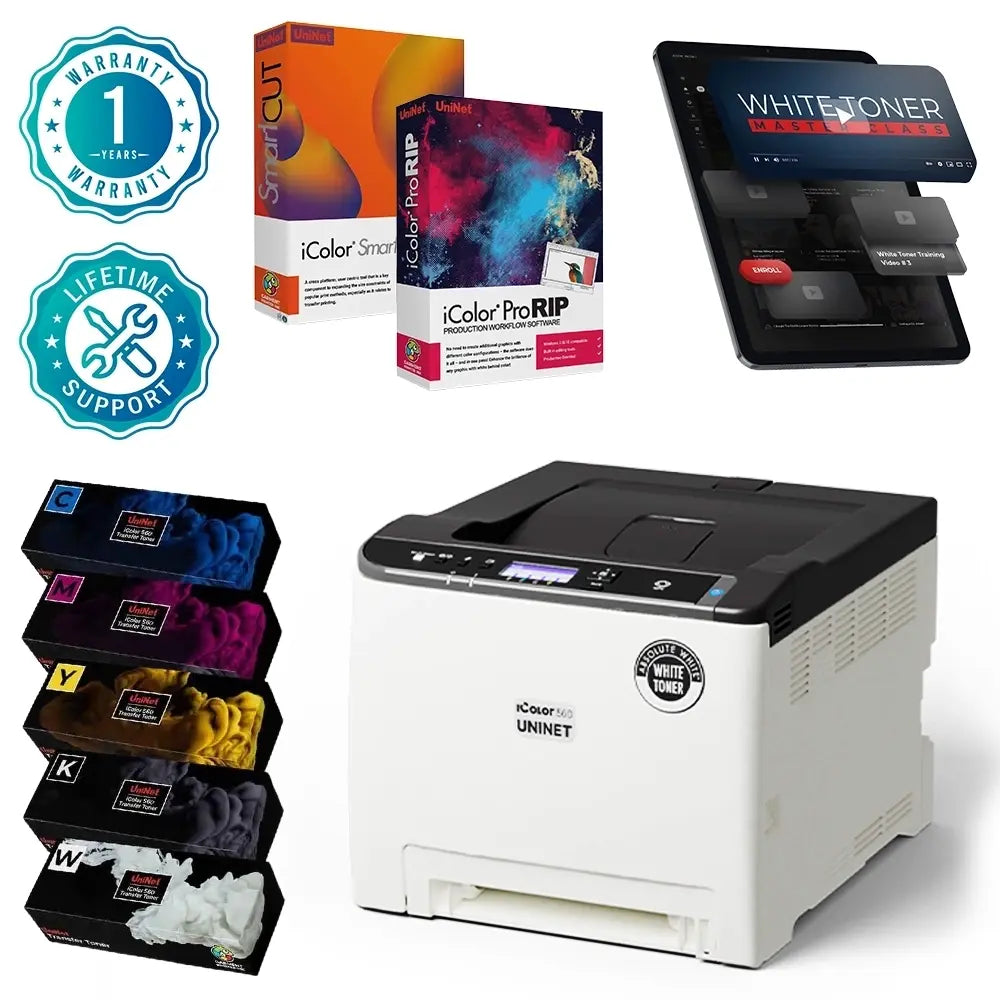 IColor 650 Digital Color + White Media Transfer Printer Worldwide (Includes  IColor ProRIP, SmartCUT and 2 Year Warranty)