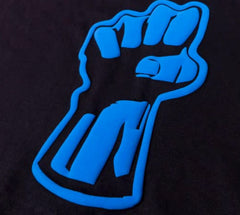 blue fist puff