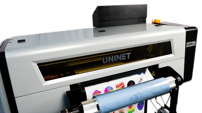 Laminating UV film both A and B sheets for the Uninet 3000 UV DTF Printer, offering the best deal on advanced printing technology