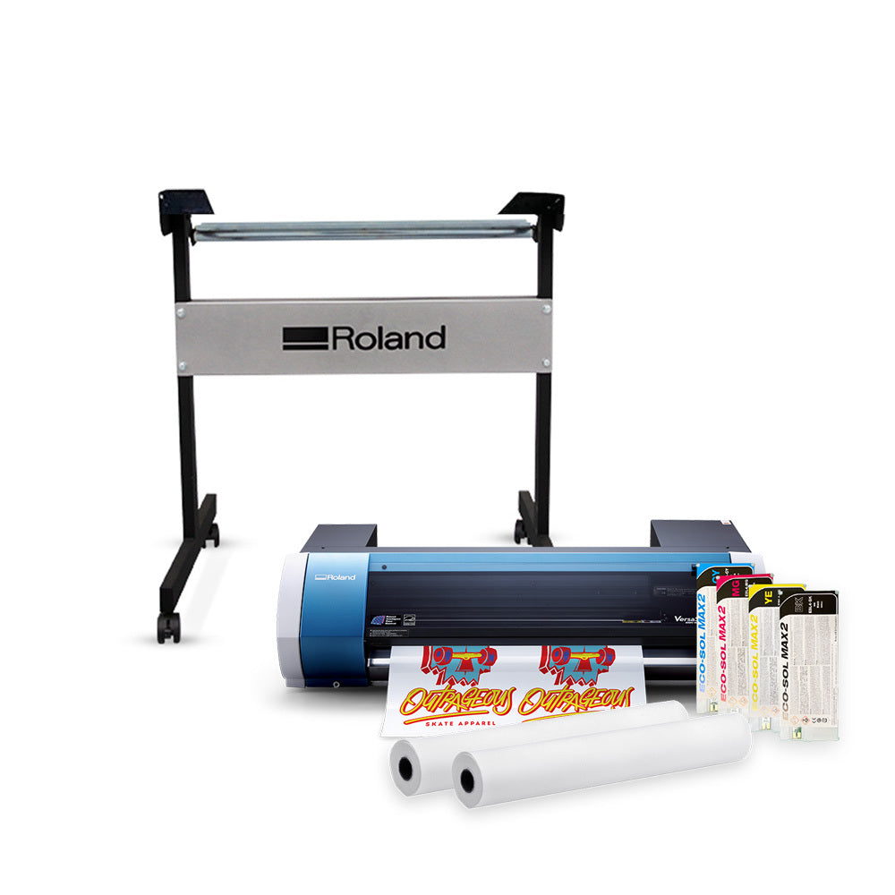 Roland BN-20A Eco-Solvent 20 Printer & Cutter w/ Heat Press Business Bundle