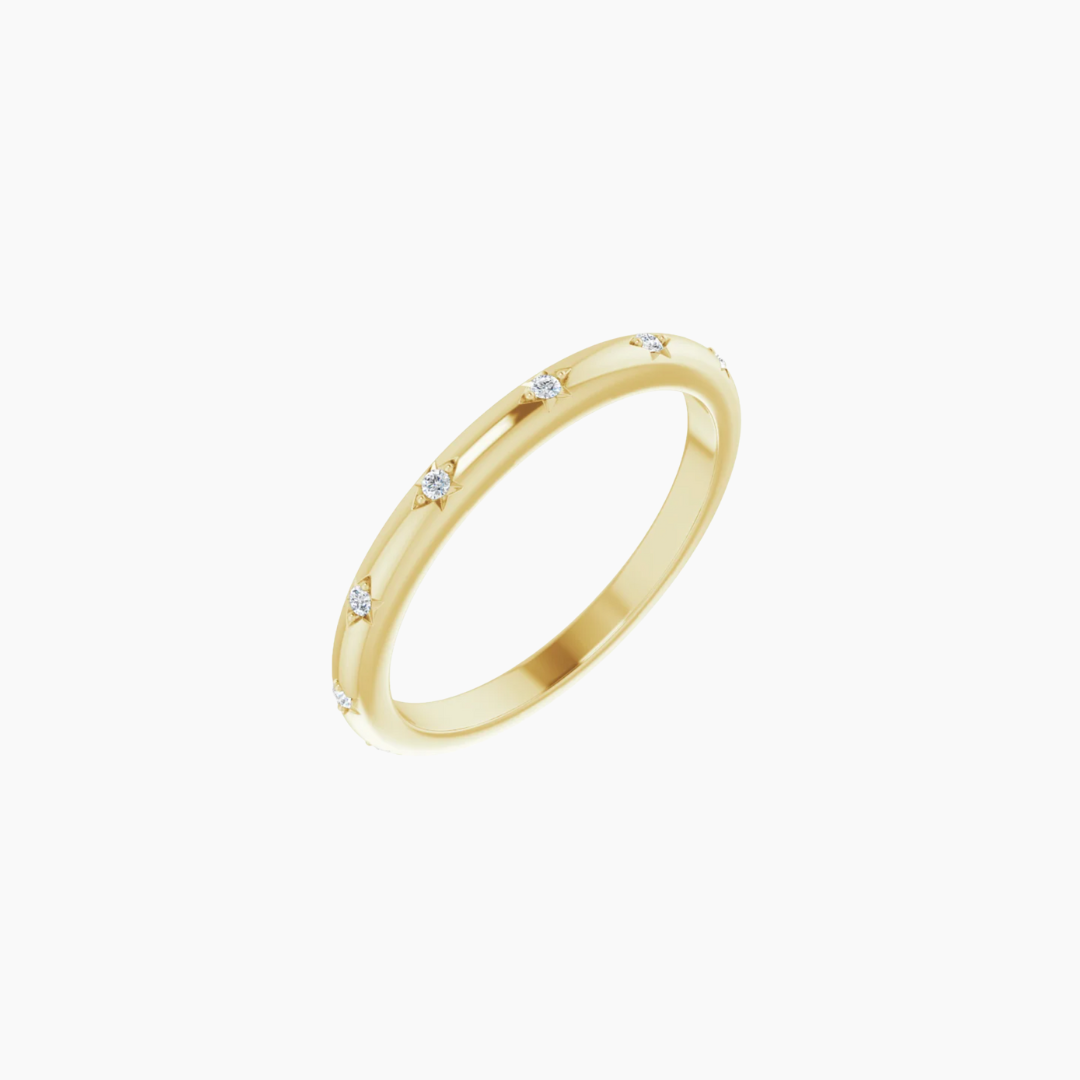 Image of Starburst Eternity Band 14kt Yellow Gold