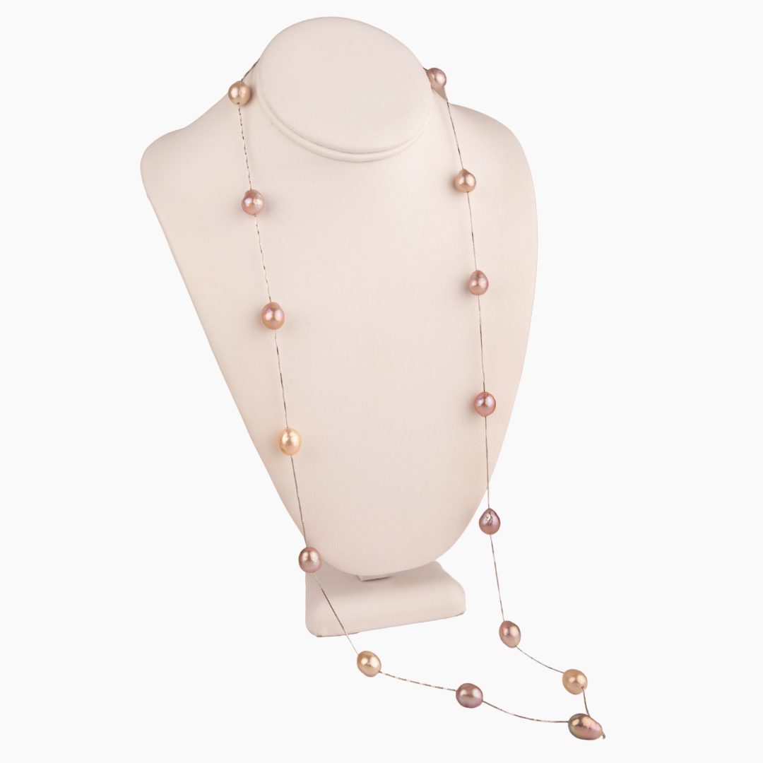 Image of Alice Pink Multicolor Pearl Necklace