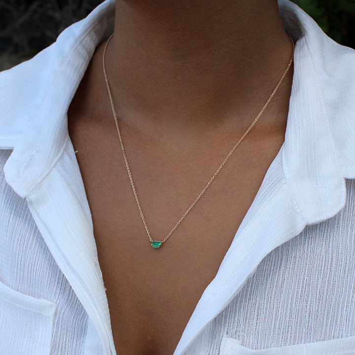 Image of Emerald Birthstone Necklace