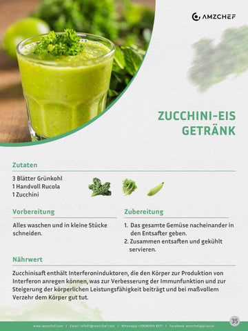 Zucchini-Eis-Getränk