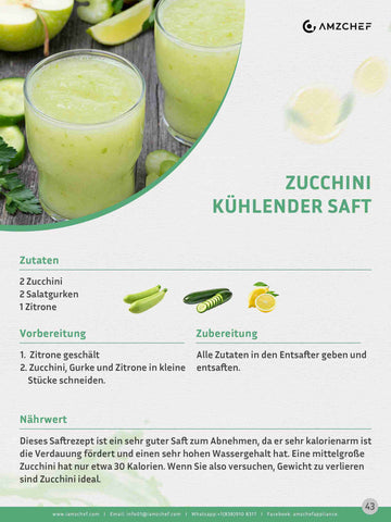 Zucchini Kühlender Saft
