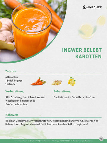 Ingwer Belebt Karotten