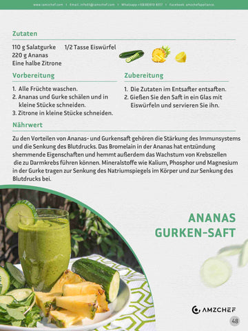 Ananas-Gurken-Saft