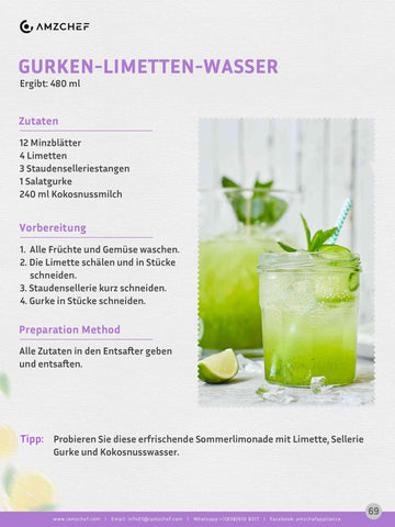 Gurken-Limetten-Wasser