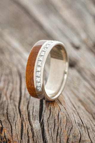 Koa Wood & Diamond Wedding Ring