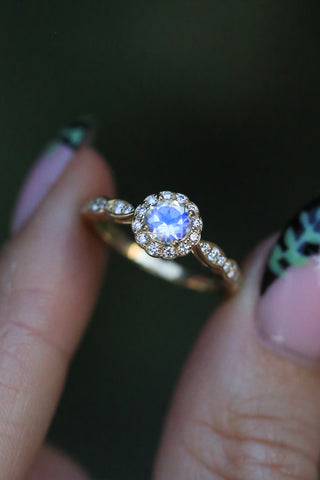 custom rainbow moonstone gemstone ring
