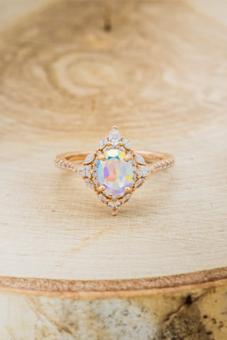 "North Star" Custom Engagement Ring With Opalescent Topaz