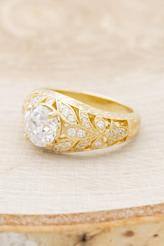 "Queen of the Throne" Art Deco Style Engagement Ring