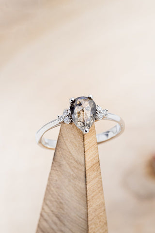 "Rhea" Salt & Pepper Diamond Engagement Ring