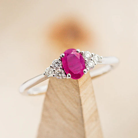 "Rhea" Ruby Engagement Ring