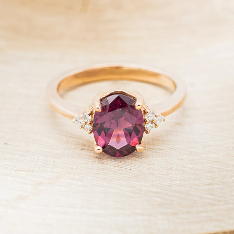 Rhodolite Garnet Engagement Ring