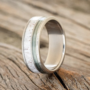 DYAD - MOSS & FISHING LINE WEDDING BAND