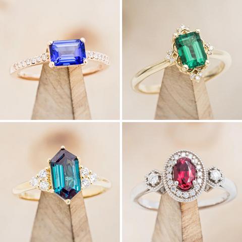 Lab-Created Gemstone Engagement Rings By Staghead Designs