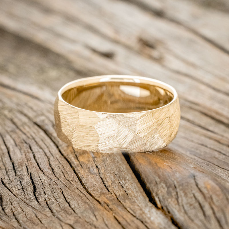 FACETED WEDDING RING WITH TEXTURED FINISH – Staghead Designs
