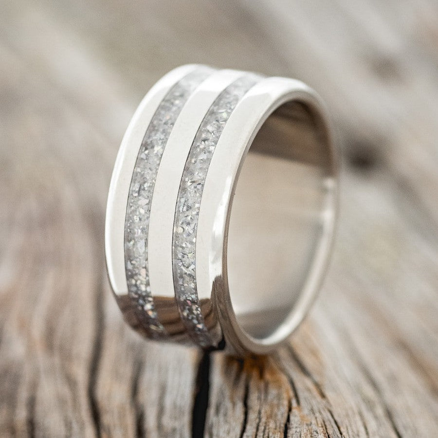 Handcrafted Custom Men's Wedding Band Diamond Dust Inlays – Staghead ...