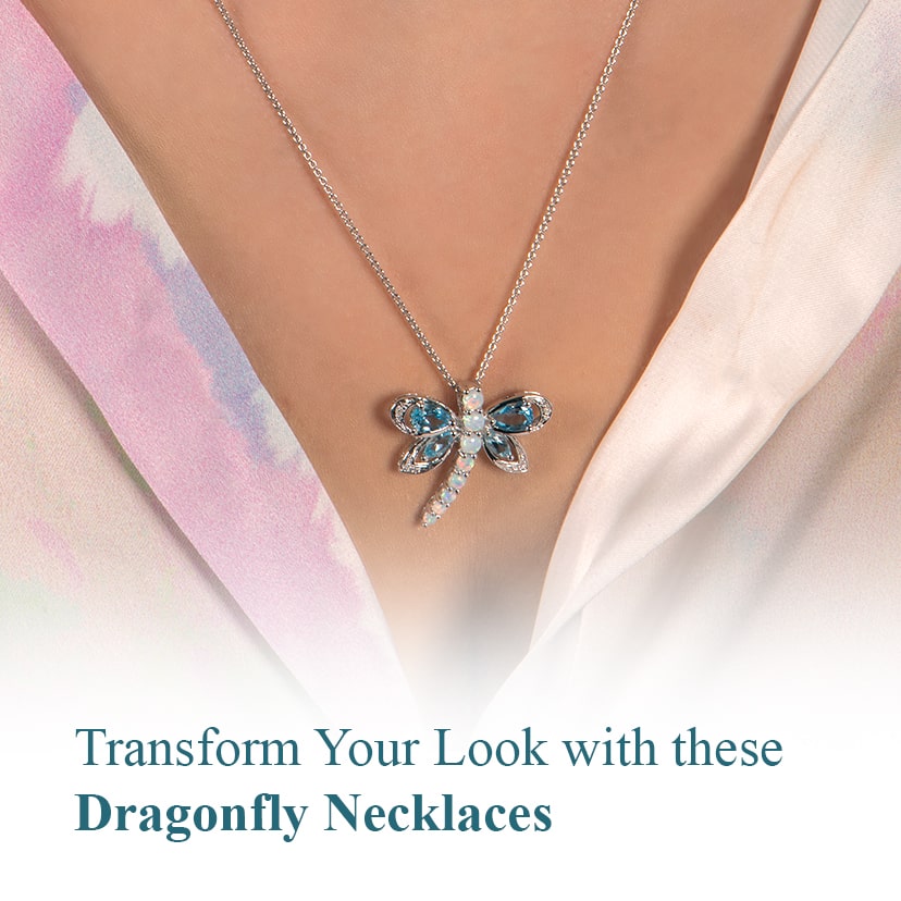 Joy Dragonfly Necklace – Celtic Crystal Design Jewelry